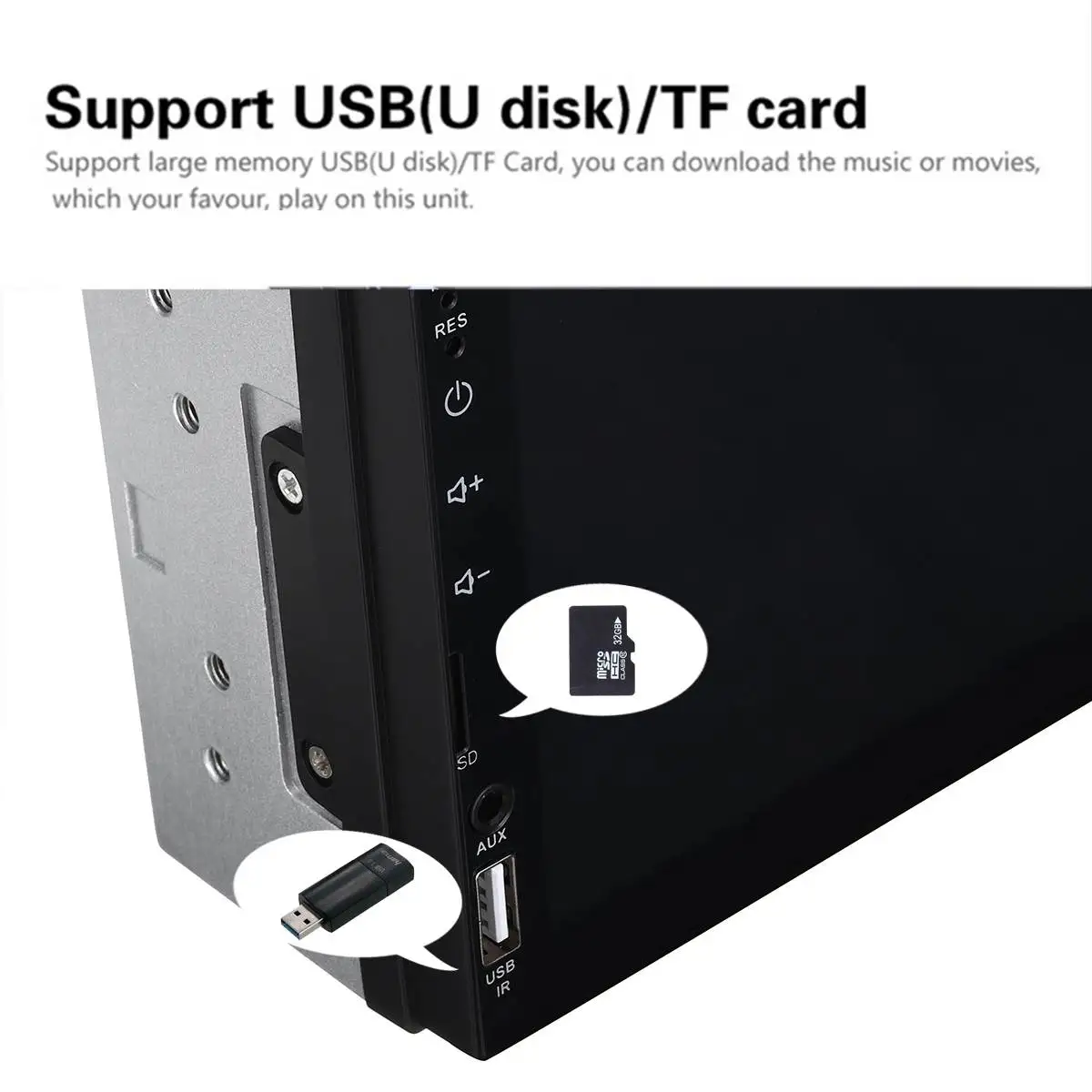 7 дюймов 2 Din TFT ЖК-экран беспроводной bluetooth Автомобильный MP5 плеер USB/AUX/TF/FM Радио авторадио мультимедийный плеер камера заднего вида