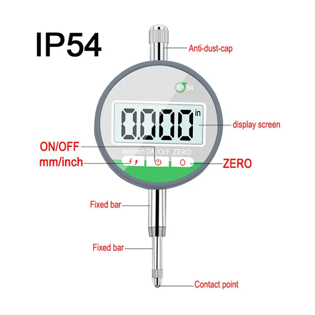 IP54 маслостойкий цифровой микрометр 0,001 мм Электронный микрометр метрический/дюйм 0-12,7 мм/0," точный циферблат индикатор манометр