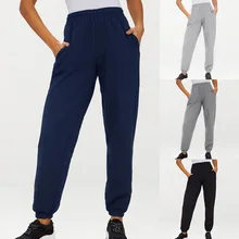 Женские повседневные штаны для бега, свободные брюки для бега, спортивные Леггинсы с высокой талией, однотонные штаны, Женская Спортивная одежда для фитнеса, Леггинсы для йоги