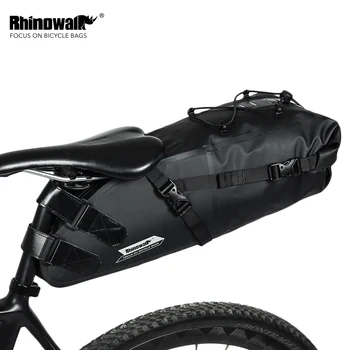 

RHINOWALK 10L 12L Full Waterproof Bicycle Saddle Bag Road Mountain Bike Cycling Rear Rack Bag Luggage Pannier Bike Accessories