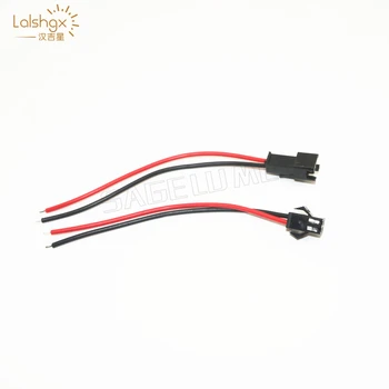

100pairs 2pin JST male to female connector 10cm length Wires for single color led strip Led Lamp Driver cable Adapter connector