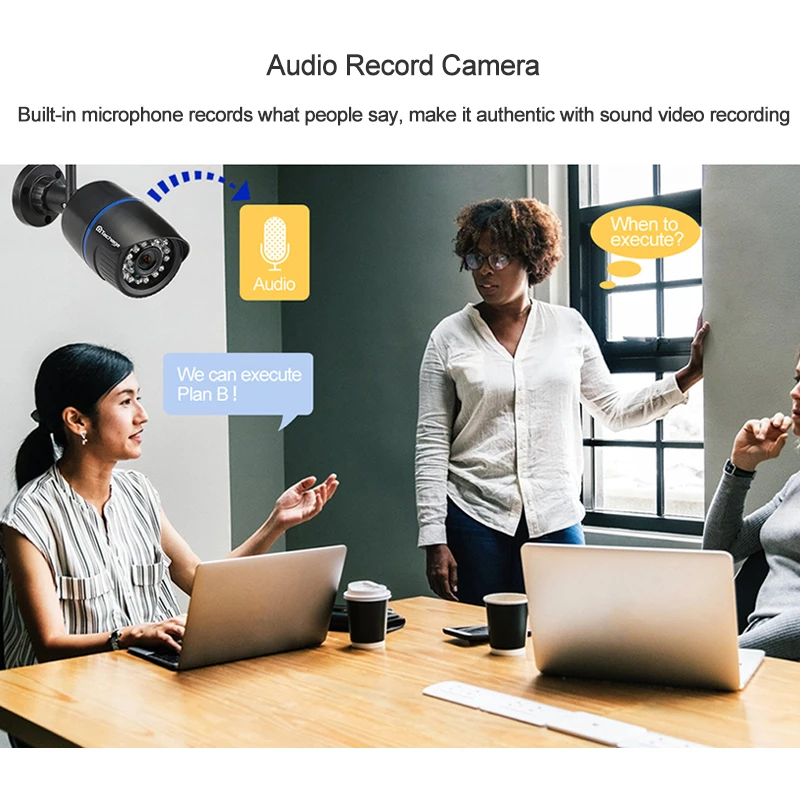 1080P 2MP Беспроводная ip-камера IR ночного видения аудио запись P2P onvif-видео Wi-Fi камера системы безопасности наружного видеонаблюдения TF карта
