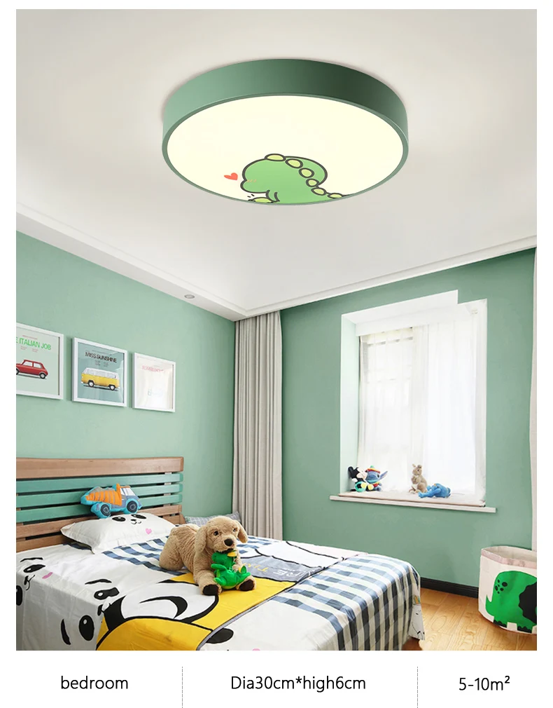 Nordic LED lamp cartoon children bedroom ceiling lamp living room study kindergarten makaron ceiling light 18W