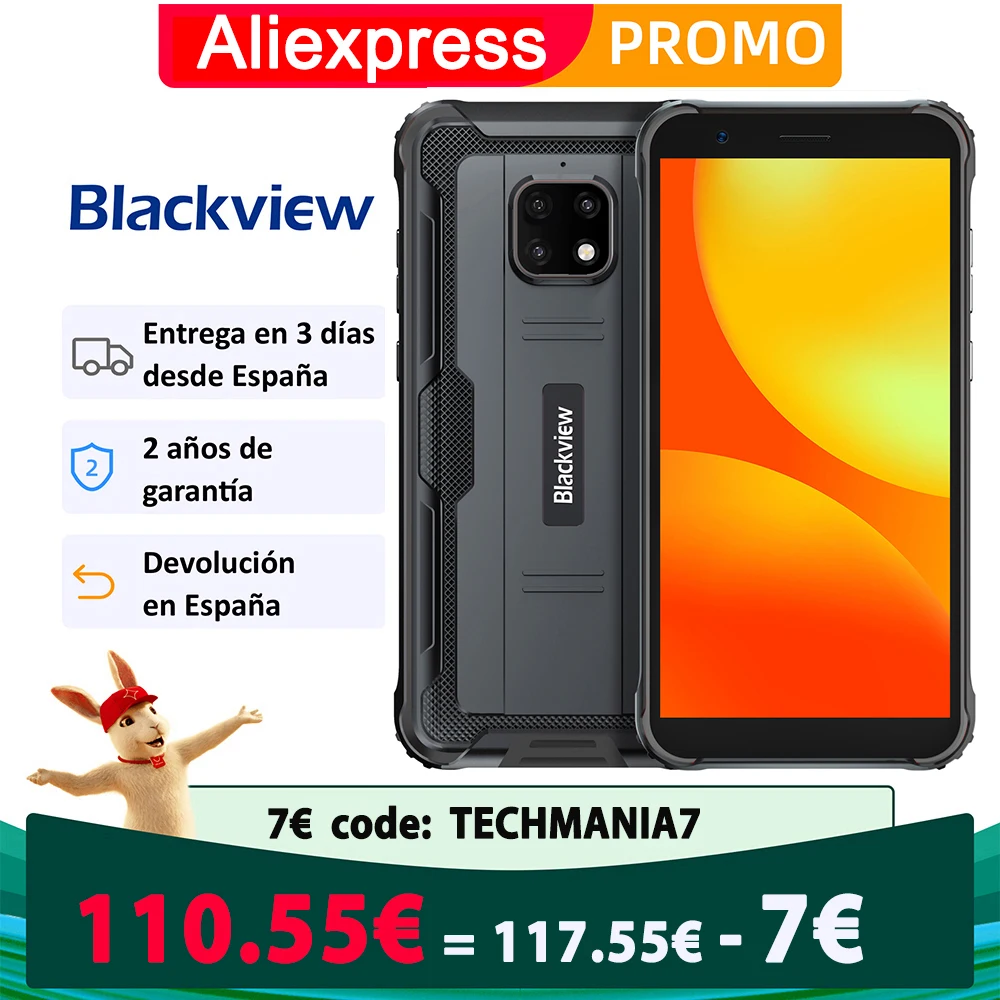 Blackview 4G móvil BV4900 Pro 4GB + 64GB Android 10 5580mAh NFC teléfono móvil resistente al agua IP68 Octa Core 5.7 pulgadas