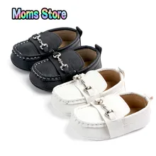 Для новорожденных кожаная обувь для мальчика 0-1 детская обувь Кожаные Мокасины детская обувь черная обувь для малышей