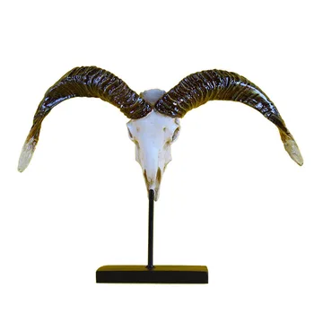 

American Sheepshead Statue Creative Resin Animal Sculpture Modern Art Display Room Decor Ornament Home Decoration Accessories