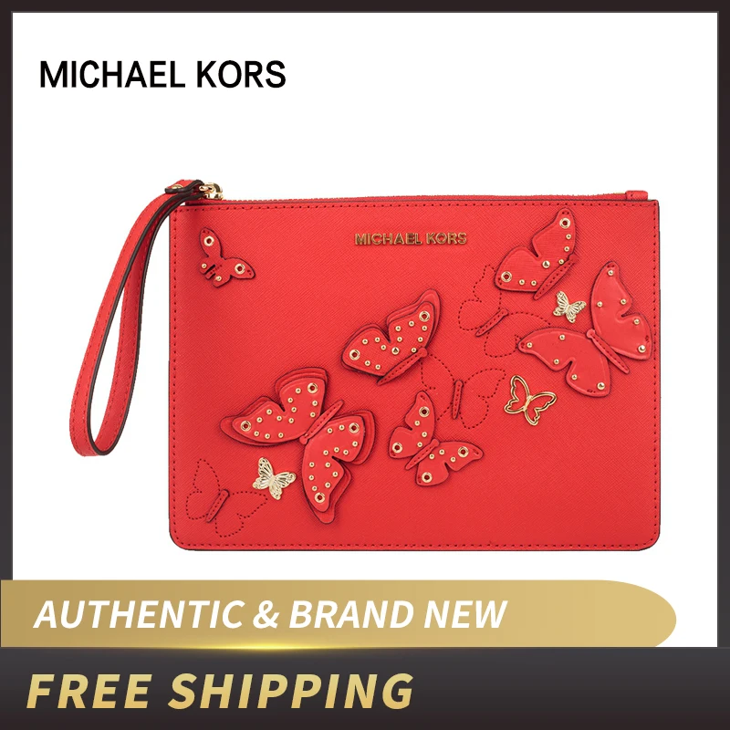 

Authentic Original & Brand new Michael Kors Jet Setluxury Leather Zip Clutch wallet 35T9GX7W4L