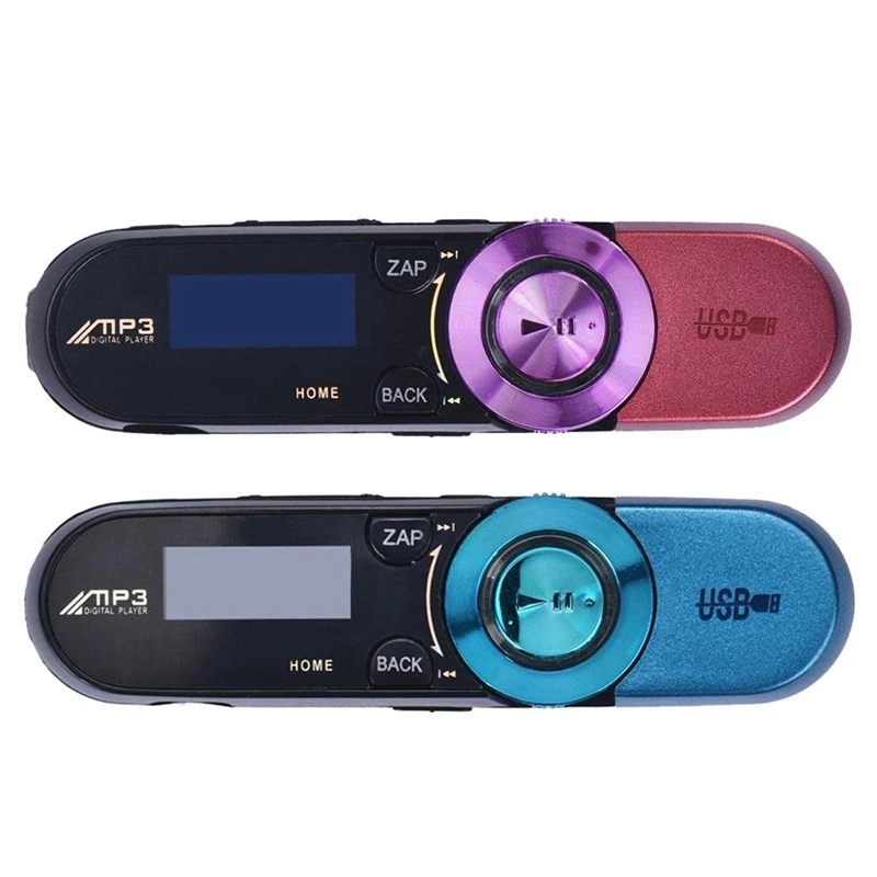 2 шт lcd USB карта MP3-плеер 16 GB Usb экран радио Музыка MP3 FM tv Flash плеер-розовый и синий | MP3-плееры -4000270620562