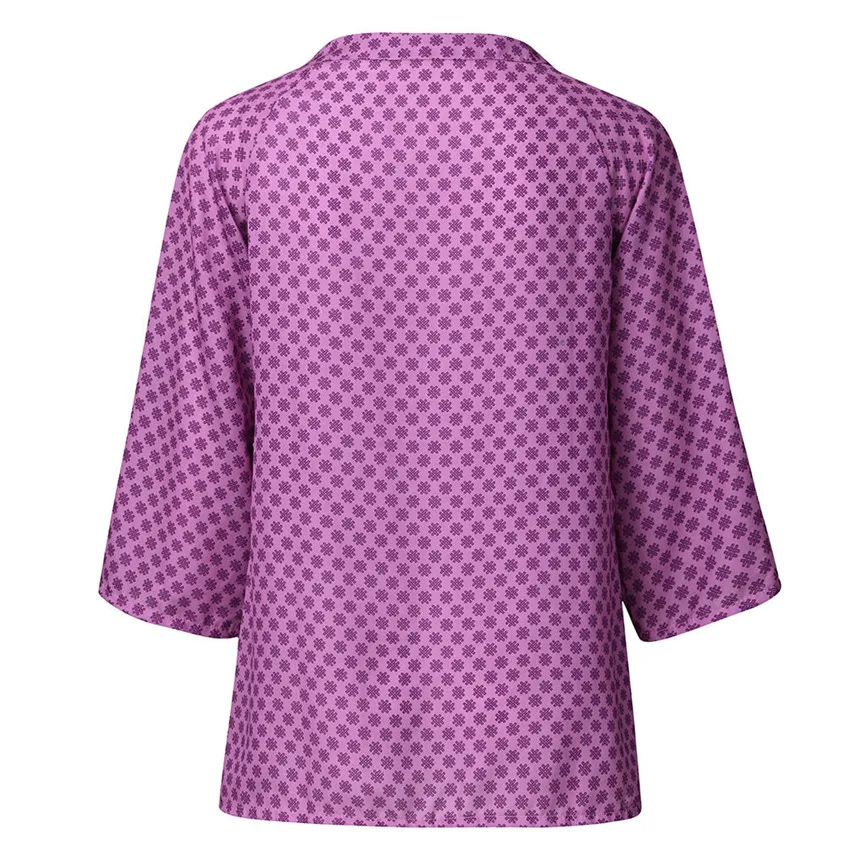Blusas Mujer de Moda 2019 Женская Повседневная Ретро блуза на пуговицах с длинным рукавом