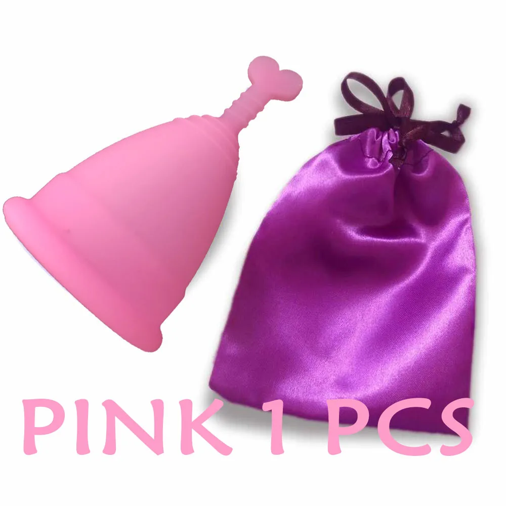 Abbashealth женский гигиенический вагинальный силиконовый Менструальный Кубок женский продукт для здоровья женские чашки розовый фиолетовый опт - Цвет: pink-1pcs