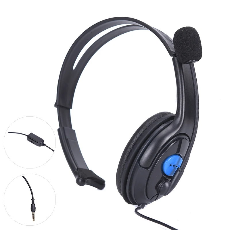 Single Side Headphones Microphone Voice Chat Gaming Headset Slim Pro Handle RB