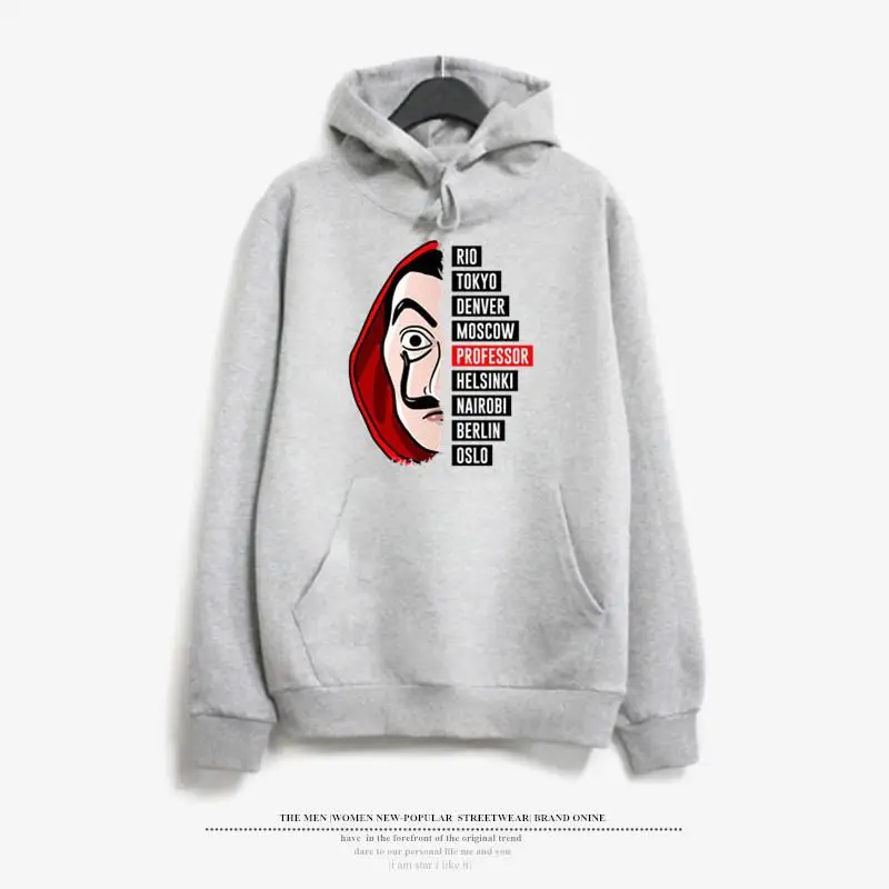 La Casa De Papel женские толстовки с принтом, осень, свободные уличные толстовки с капюшоном, женские повседневные толстовки с длинным рукавом House Of paper