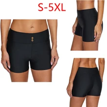 Новинка размера плюс 5XL женское бикини одежда для плавания пляжные шорты для плавания черный купальник с широким поясом женские шорты для плавания Boardsho