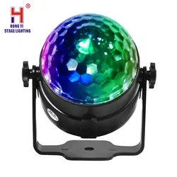Новое поколение LED хрустальный магический шар 3 Вт мини rgb Сценическое освещение лампы Party Дискотека DJ Light покажите нам /ЕС Plug