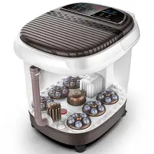 Ванночка для ног с автоматическим нагревом, домашняя электрическая массажная пена для умывальника, термостатическая глубокая бочка, массажная машина для ног