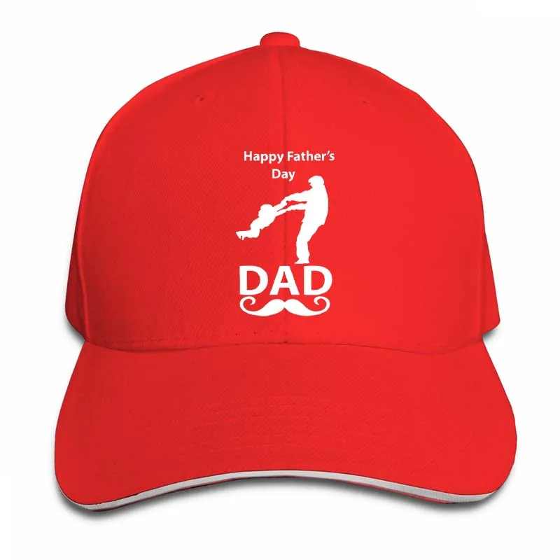 Отец Счастливый День отца отцу папа Fathers Day Gift», «Papa и I Love подарок мужчине Бейсбол кепки для мужчин и женщин, Кепка-тракер Шапки Регулируемая Кепка - Цвет: 2-Red