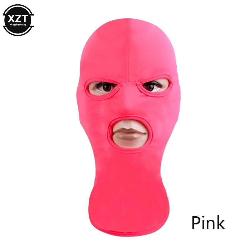 Маска для лица мотоциклетная тактическая маска для лица Лыжная маска Cagoule Visage маска для всего лица Гангстерская маска - Цвет: Розовый
