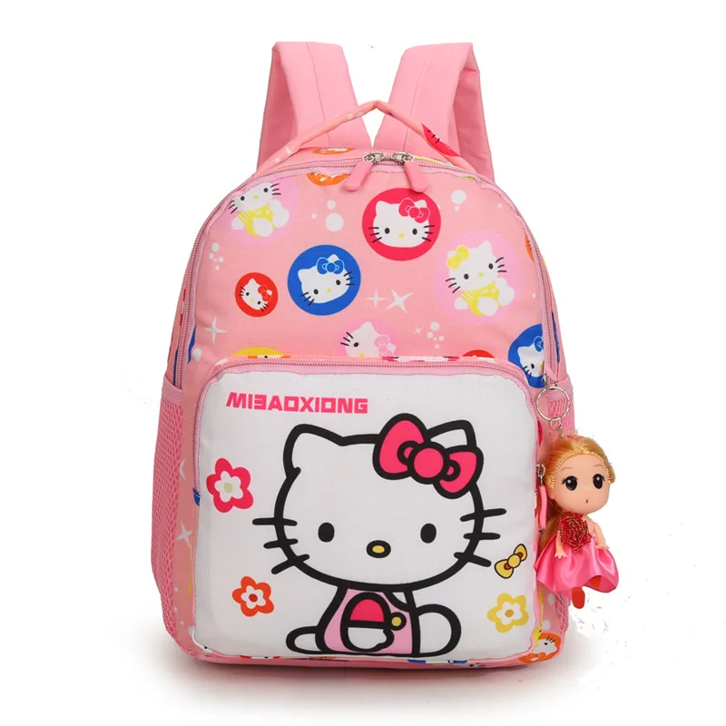 

Fashion Children's Shoulder Bag Cute Cartoon Hello Kitty Girls Bags For Kids School Kindergarten Backpacks Students Princess Bag
