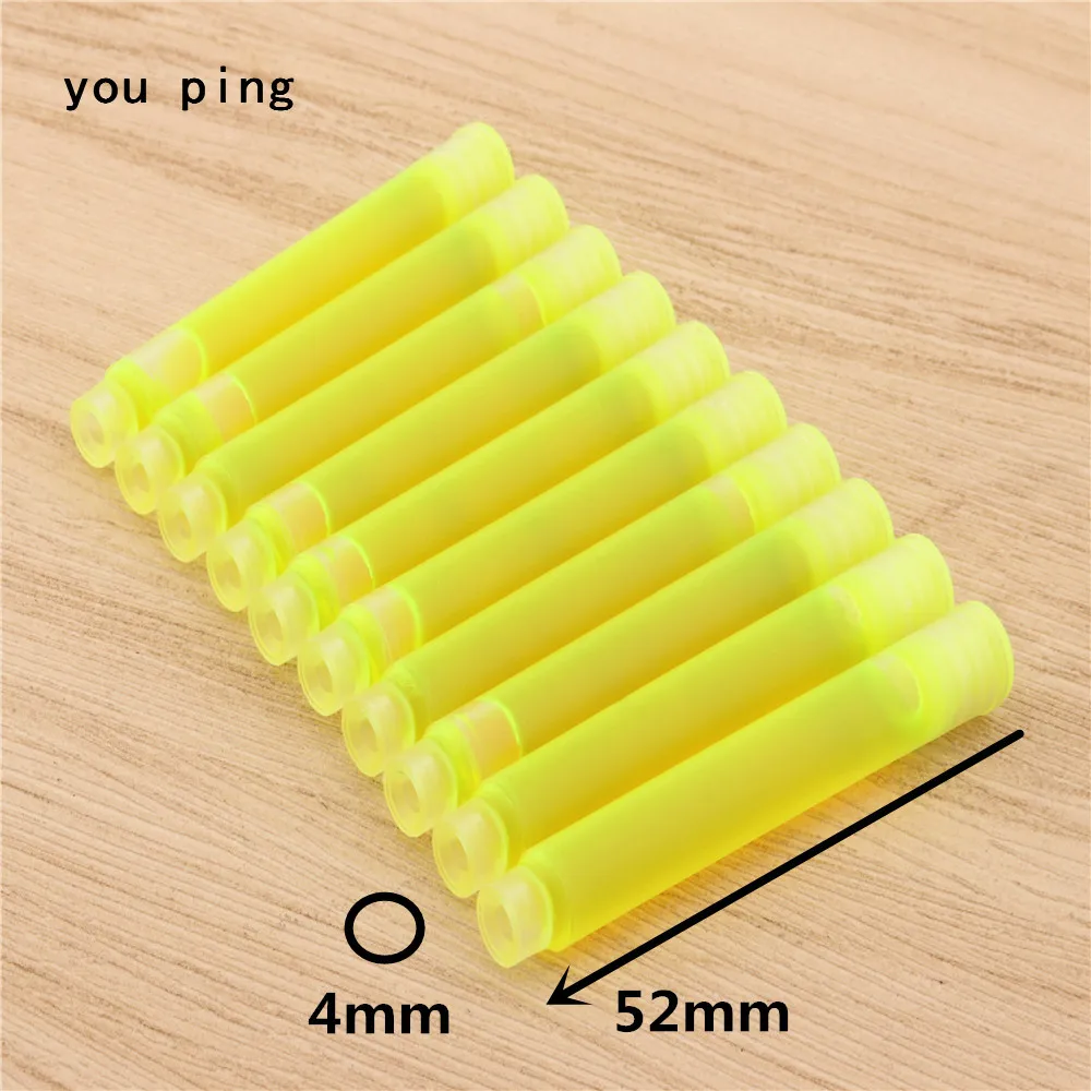 Premium Disposable Fountain Pen Ink Cartridges - Pack of 10 for School and Office Stationery