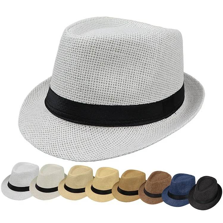 Summer Straw Sun Hats Gangster Cap 