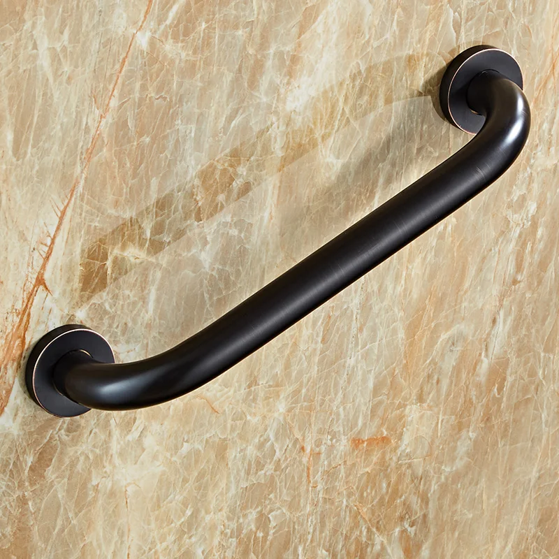 Bathroom Handrail Bathroom Safe Grab Bar 30/40/50CM Antqiue Bronze Brass Toilet Handrail Grab Bar Shower Safety Support Handle EL89