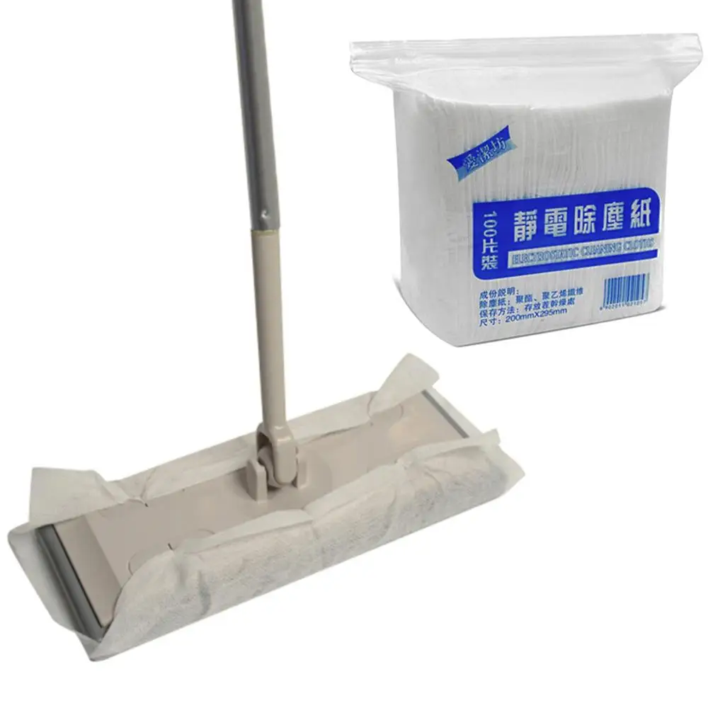 Hot Sale 100 Pcs/pack Disposable Electrostatic Dust Removal Mop Paper
