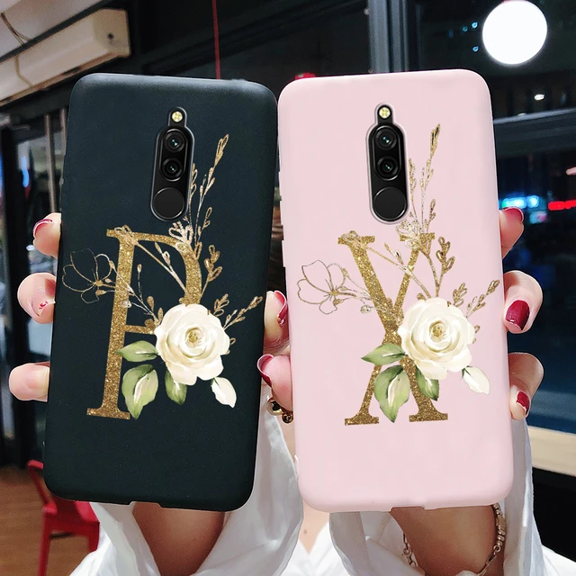 Funda con letras bonitas para Xiaomi Redmi 8, carcasa de silicona suave y  delgada para Xiaomi