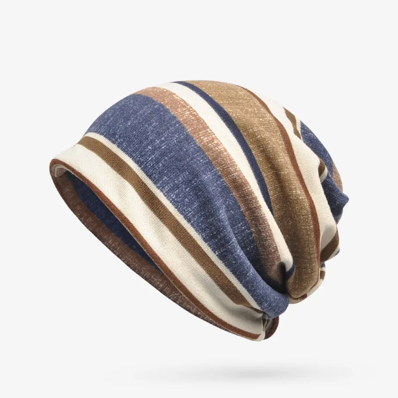 Skullies Beanies зимняя шапка спортивный головной убор мужская шапка теплая вязаная шапочка для бега Прямая поставка - Цвет: Khaki stripes