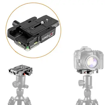 

KINGJOY Universal Aluminum Quick Release Plate QR Plate Adapter 1/4 inch and 3/8 inch Screws for DSLR Camera Camcorder Tripods M