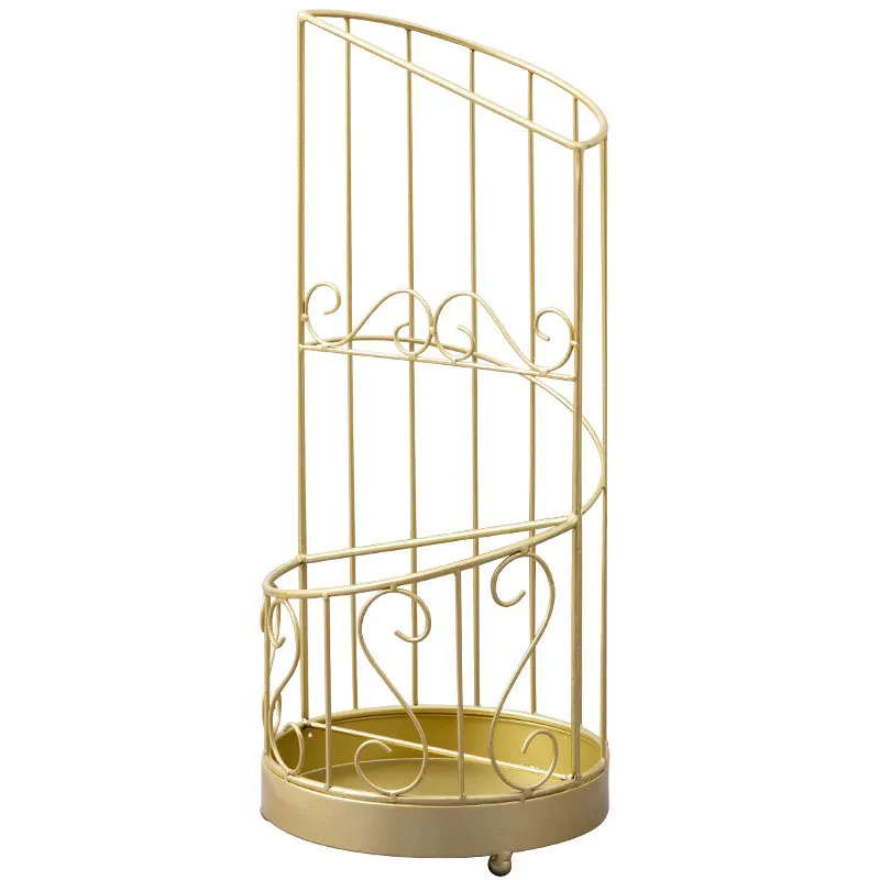 Modern Gold Metal Umbrella Stand Holder For Home Hotel paraguero hogar Bumbershoot Rack Organizer High Quality