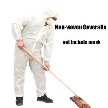 

Unisex White Protective Suit Waterproof Non-woven Isolation Clothing Disposable Coveralls Women Men Siamese Safe Protective Suit