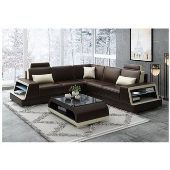 

Customized top quality living room furniture living room sofa set leather sofa with bluetooth music player USB charge