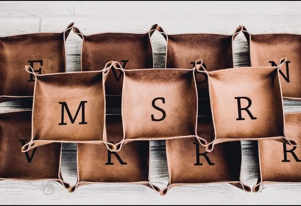 Desk organizer Personalized leather valet tray Father Gift Dad Gift Catchall Organizer Home Decor