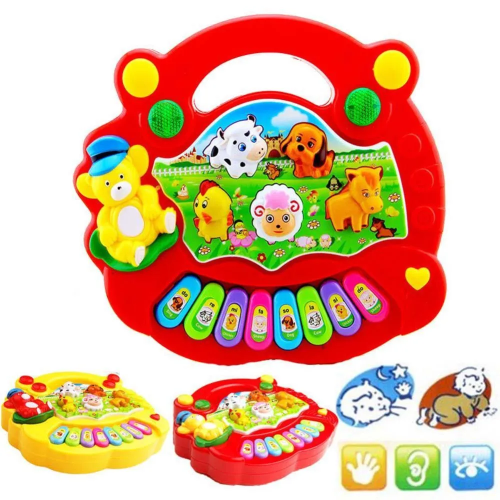 

Toy Musical Instrument Baby Kids Educational Piano Animal Farm Developmental Music Toys for Children Gift
