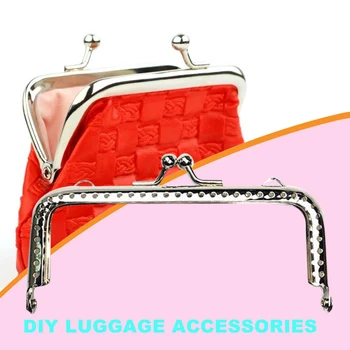 

Pearl Square Metal Purse Frame Handmade Bag Part DIY The Mouth Gold Package Personality Lightweight Durable Lock Bag Decor
