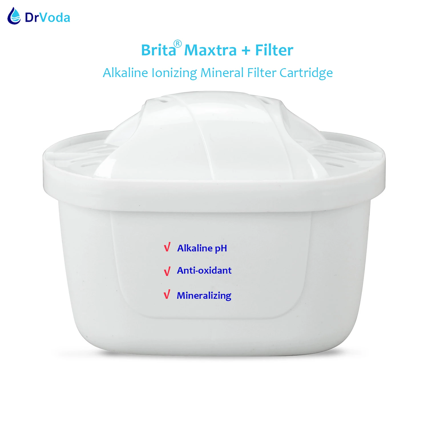 BRITA Maxtra Plus 미네랄 알칼리 이온화기, 물 필터 교체 카트리지, 정수기 여과 시스템, pH 알칼리제