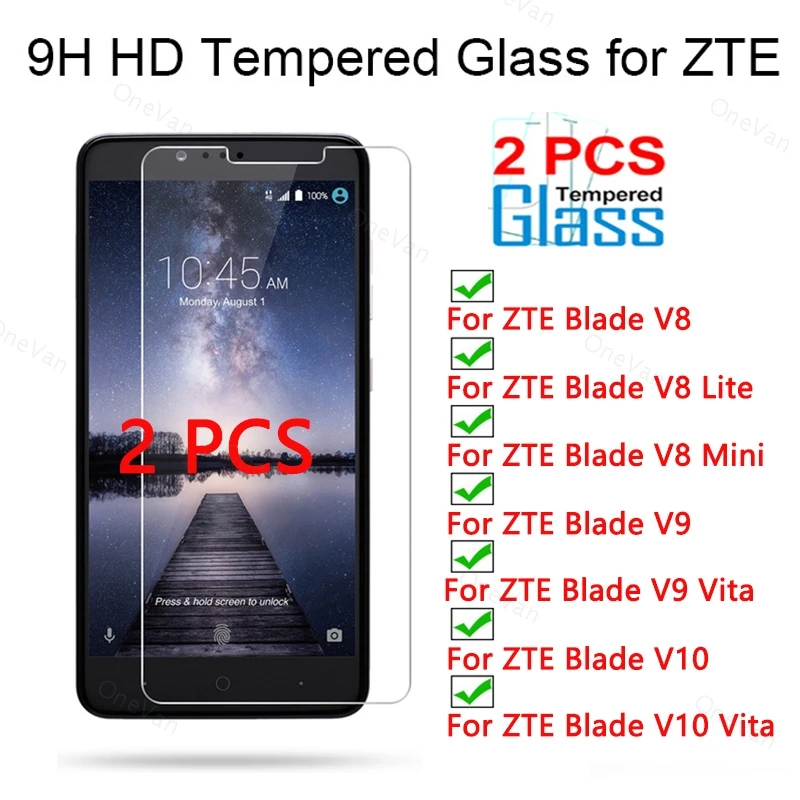 2 шт. закаленное стекло HD Защита экрана для ZTE Blade V8 Lite Mini V9 V10 Vita твердое | Мобильные
