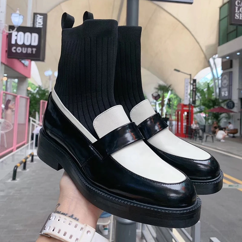 Зимние ботинки; женские носки; Botas Mujer; кожаные ботинки; Bota Feminina; разноцветная обувь; женские удобные ботинки; Botines Mujer; коллекция 2020 года; эласт... Зимние ботинки; женские носки; Botas Mujer; кожаные ботинки; Bota Feminina; разноцветная обувь; женские удобные ботинки; Botines Mujer; коллекция 2020 года; эласт...