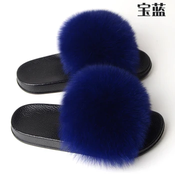 

Winter Women House furr Slippers Faux Fur Fashion Warm Shoes Woman fuzzy Slipper on Flats Female Slides home furry slippers