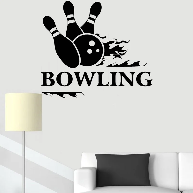 Bowling Vinyl Decal Living Room Wall Stickers Sport Entertainment