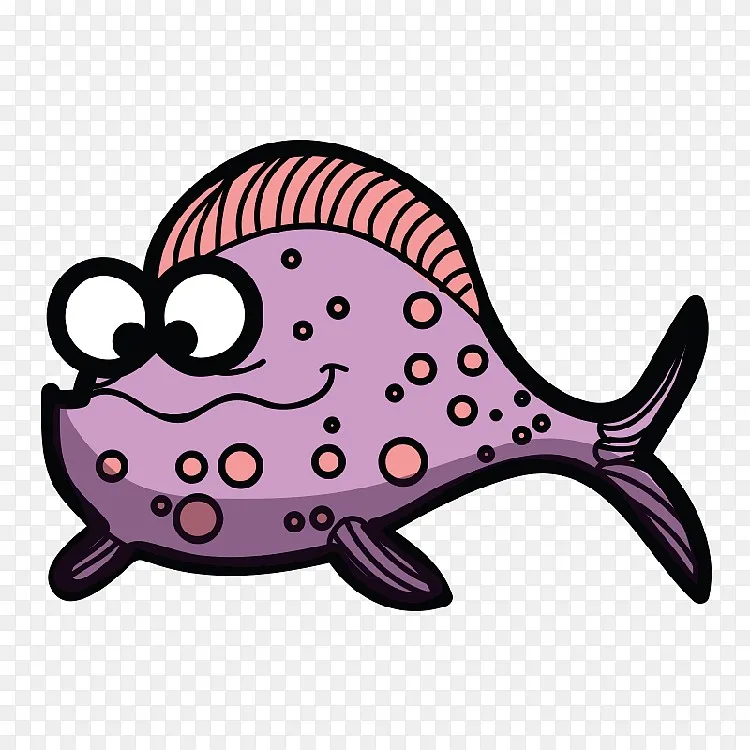 紫色丑鱼鱼类海洋生物超萌卡通手png图片素材免费下载 图片编号qmjpeoey Pngbag素材网