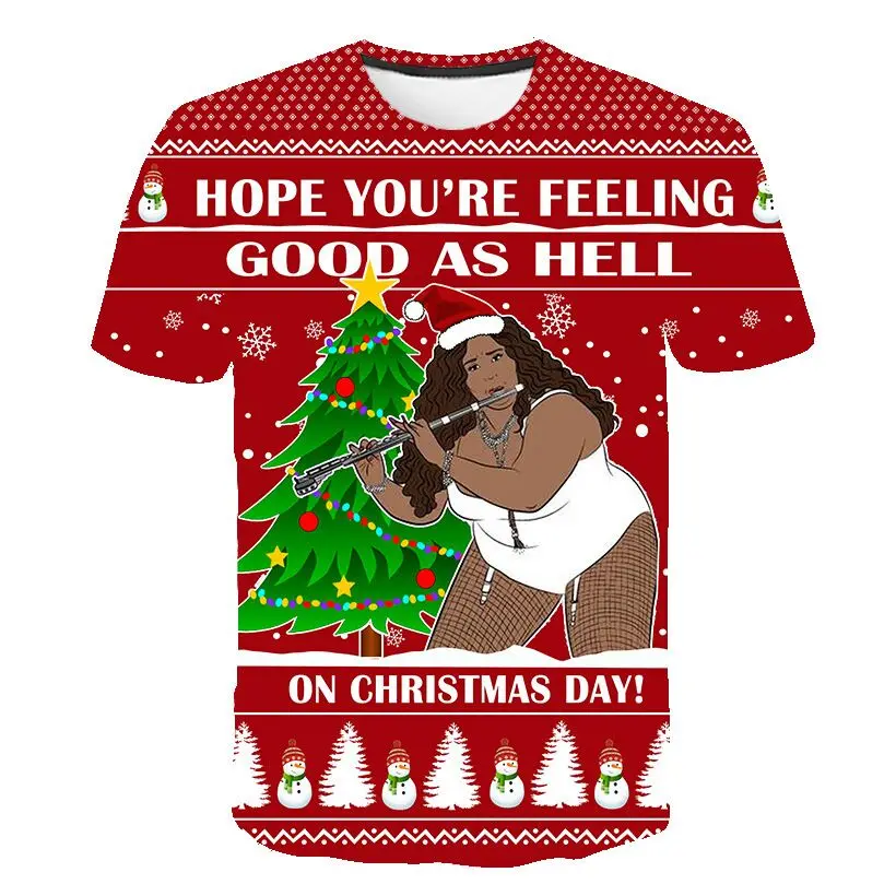 Camiseta con estampado 3D de Navidad para niños, ropa deportiva para niños y niñas, camisetas manga corta con dibujos animados divertidos AliExpress Madre y niños