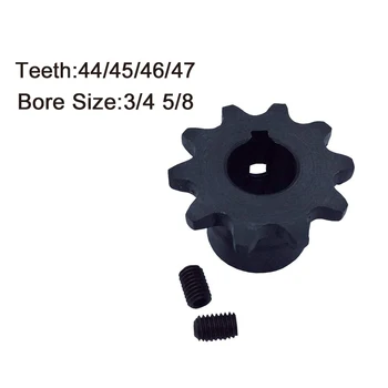 

# 35 Roller Chain Sprocket Bore 3/4" 5/8" 44/45/46/47 Tooth Black 1Pcs B Type with two setscrews Roller Chain Sprocket