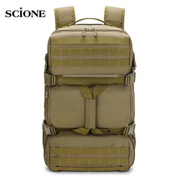 65L Tactical Military Outdoor Shoulders Package Waterproof Nylon Backpack Trekking Climbing High Capacity Travelling Bag  X167A