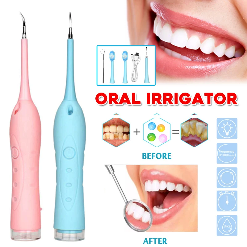 

SPZ Oral Irrigator Electric USB Sonic Dental Calculus Remover Tartar Cleaning Tool Electric Toothbrush Waterproof Teeth Cleaner
