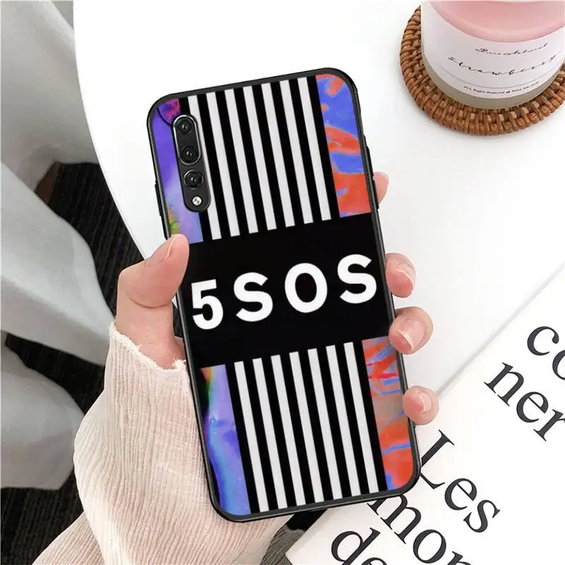 TOPLBPCS 5SOS мягкий черный чехол для телефона Huawei P20 lite P40 mate 10 20 pro P smart 2019 Y7 P30