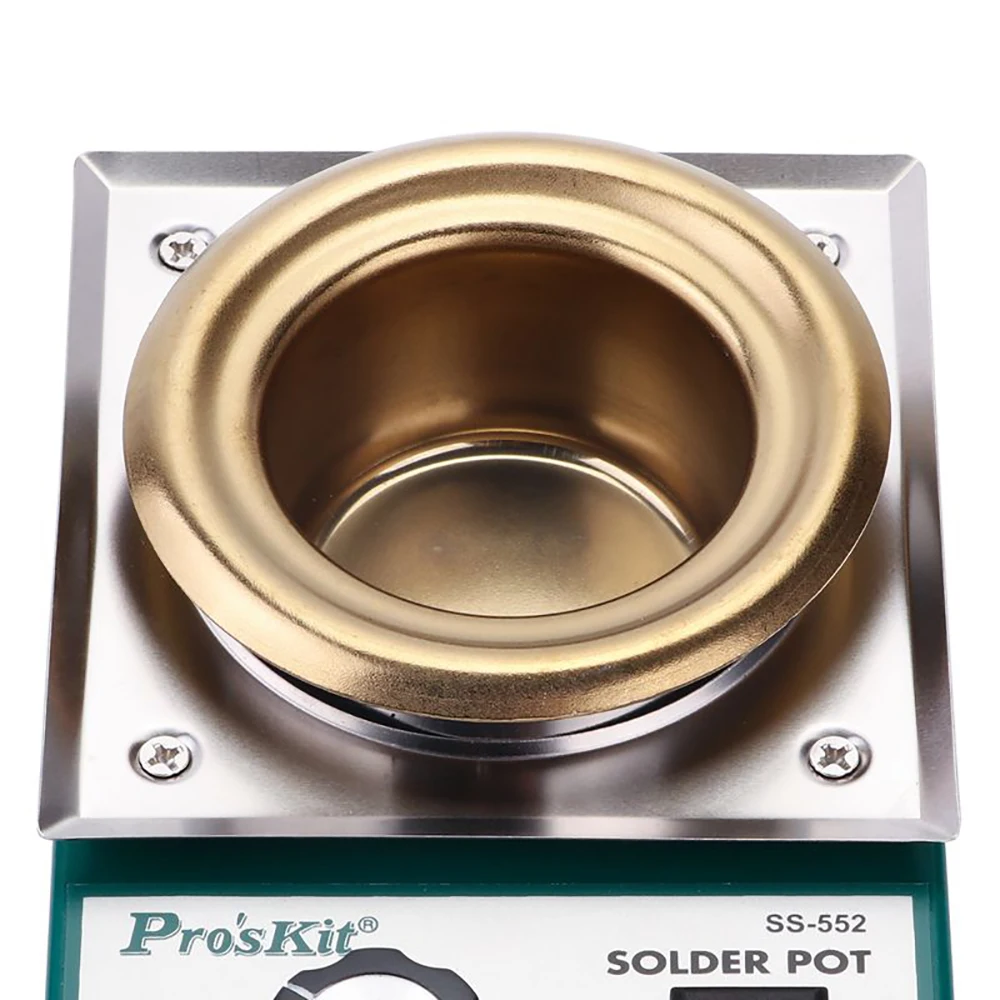 Pro'skit SS-552H 220V 200W stainless steel welding pot melting tin 0.5kg round tin furnace welding bath temperature 100?-550?