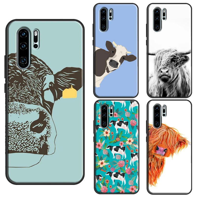 Милый чехол Highland Cow для Huawei P Smart Z 2019 P10 P20 Lite P30 P40 Pro Mate 20 10 30 Coque | Мобильные телефоны и