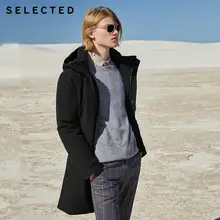 Отборная Мужская парка средней длины с капюшоном, пуховик, верхняя одежда, зимний пуховик S | 419412512