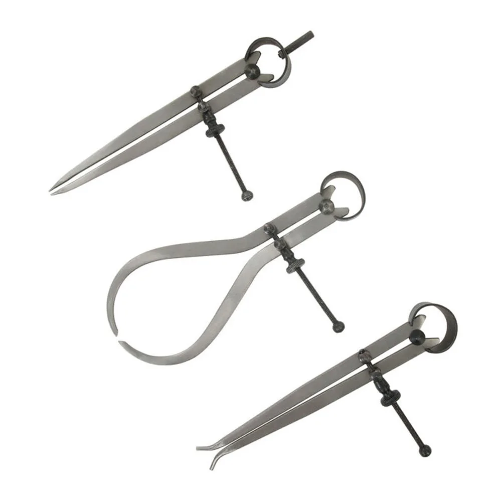 

High Carbon Steel Material Flat Leg Spring Caliper Spring External Caliper Division Gauge Spacing Plann Set For Mark And Measure